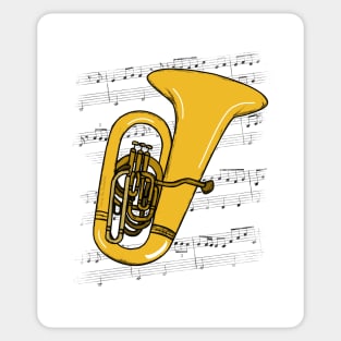 Tuba Player Tubaist Brass Musician (Colour) Sticker